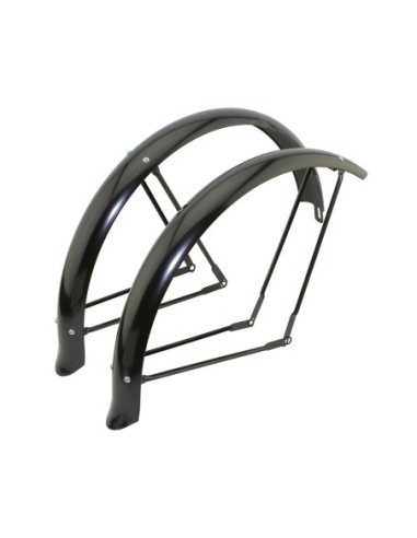 26 Flared Adjustable Balloon Fender Set Black.